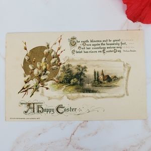 VINTAGE 1912 John Winsch design A Happy Easter  Shabby Chic Spring Ephemera